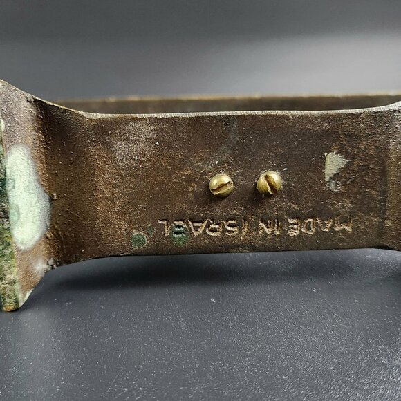 Vintage Jewish Brass Menorah - Made in Israel - Judaica Symbol - 5" Tall - Picture 4 of 10